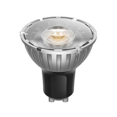 مصابيح قاد بيضاء دافئة GU10 7.5W 2700K قابل للتخفيف بزاوية شعاع 10 درجة Ra98 230V
