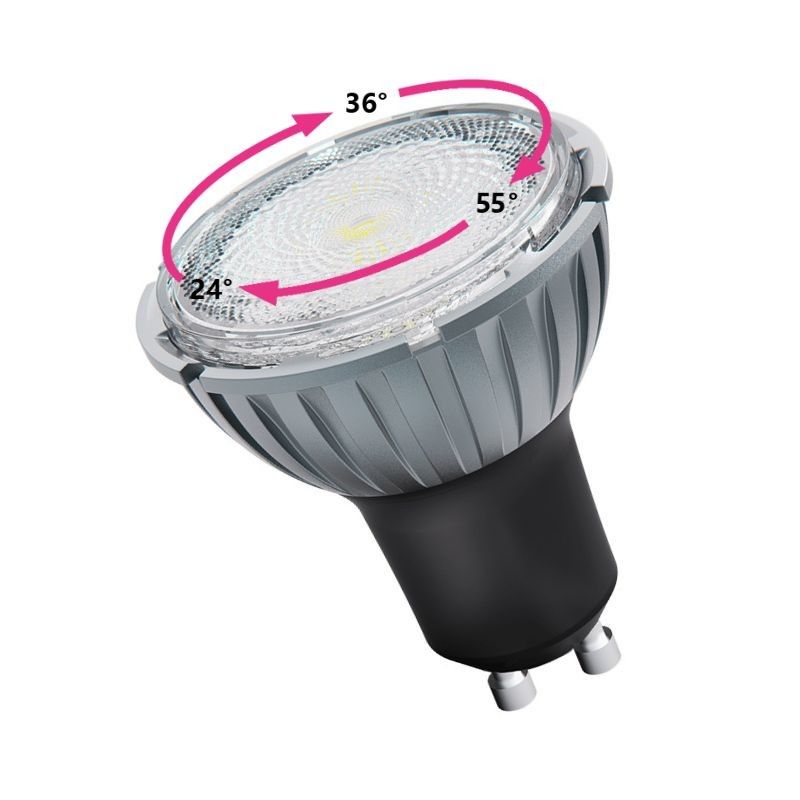 7.5W 3000K قاد GU10 مصباح ضوئي المصابيح الدافئة البيضاء 230 فولت قابلة للتكبير Ra98 قابلة للتضييق